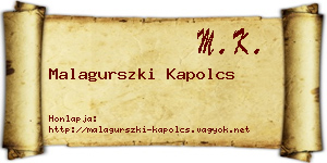 Malagurszki Kapolcs névjegykártya